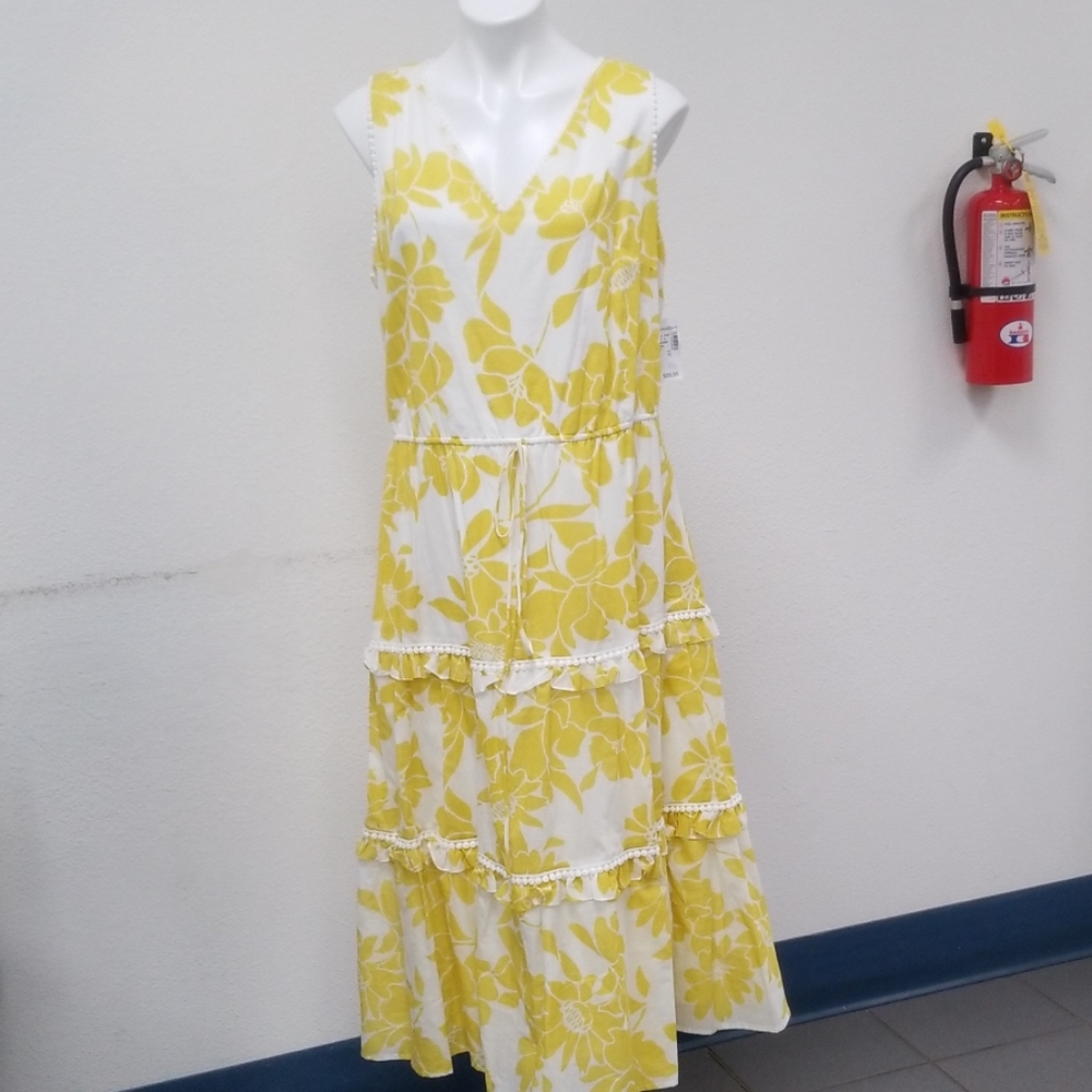 Roz & Ali cotton summer dress size 16 NWT